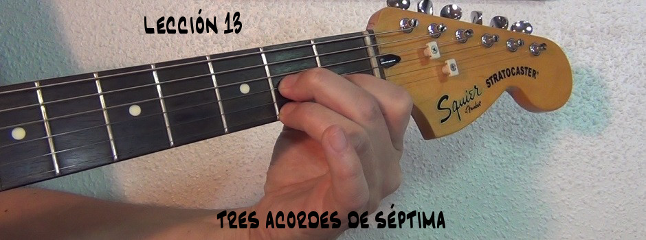 3 acordes de septima guitarra electrica