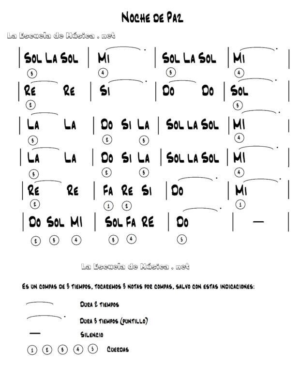 melodía de Noche de Paz