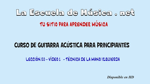 Ejercicio para guitarra acustica - lección 20