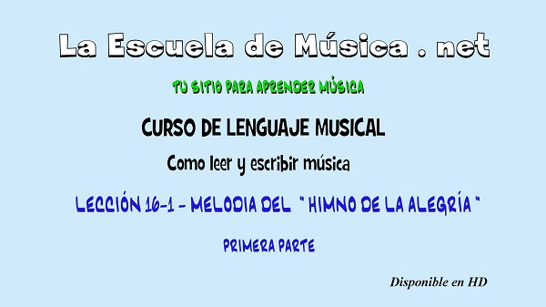 Notas de El Himno de la Alegría