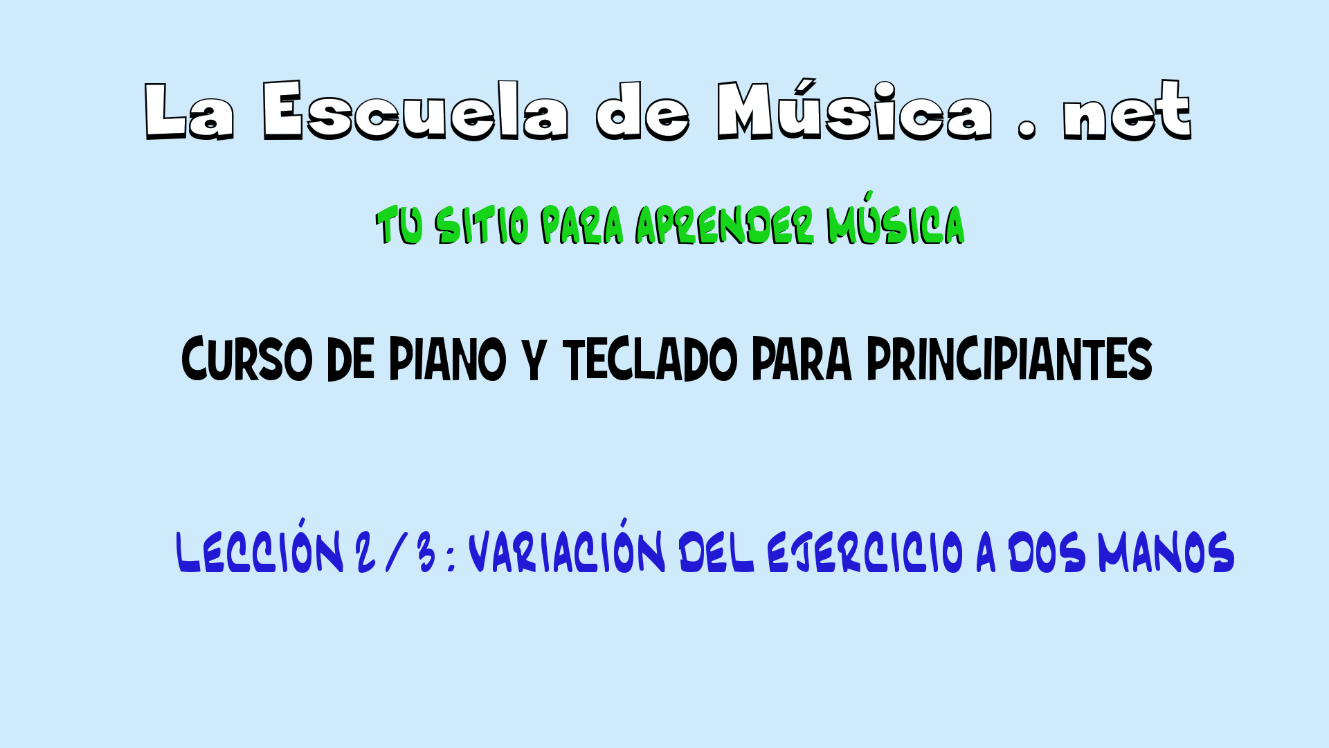 Curso de piano , lección 2-3