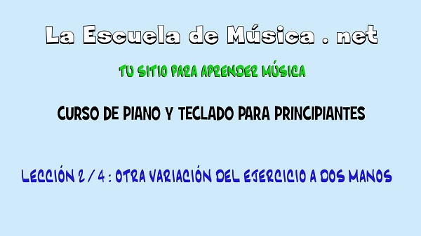 Ejercio de piano a dos manos