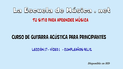 Cumpleaños feliz para guitarra acústica