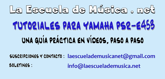 Tutoriales para el teclado Yamaha PSR-E453