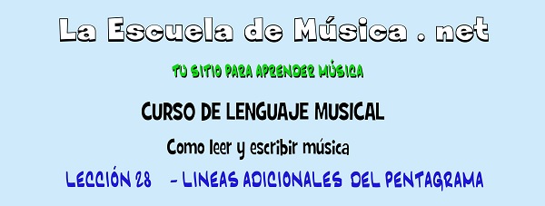 Líneas adicionales en el pentagrama
