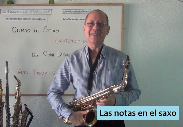 Las notas en el saxo